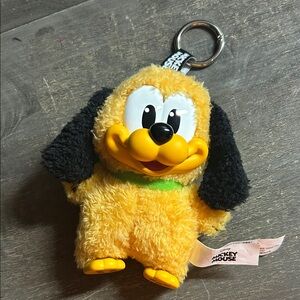 Disney Mickey Mouse Plush Key Holder - Yellow and Black